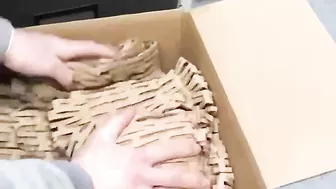 Recycling waste cardboard into flexible protective packaging‼️ ♻️????