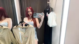 [4K] Exploring Transparent Clothes with April | Try on Haul