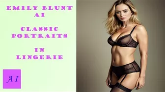 Emily Blunt AI Classic Portrait Lingerie