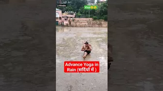 Advance Yoga in Rain (सर्दियों में )#advance #failure #yoga #viral #talent #acrobatics #sports