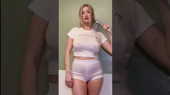 Transparent Dry vs Wet try on haul with boobagallery kaos putih no bra #bigo #live #mango #nobra