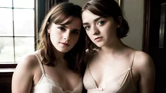 Emma Watson and Maisie Williams AI Lingerie Portraits