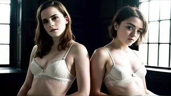 Emma Watson and Maisie Williams AI Lingerie Portraits