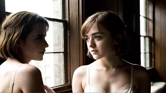 Emma Watson and Maisie Williams AI Lingerie Portraits