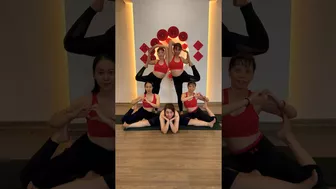 Group yoga challenge ✅ #trending #viral #youtubeshorts #ytshorts #shorts #shortsvideo #reels