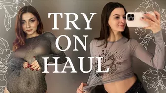 [4K] Transparent Clothes Try on Haul with Emilia