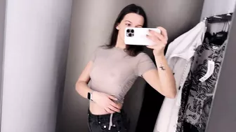 [4K] Transparent Clothes Try on Haul with Emilia