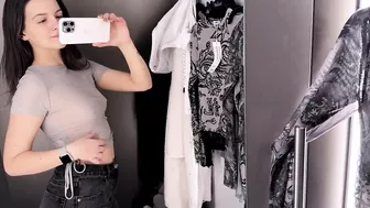 [4K] Transparent Clothes Try on Haul with Emilia