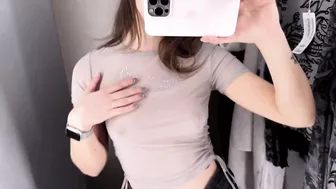 [4K] Transparent Clothes Try on Haul with Emilia