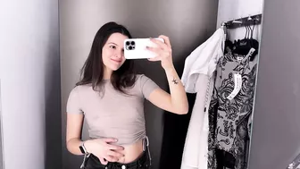 [4K] Transparent Clothes Try on Haul with Emilia