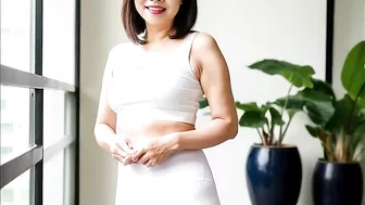 Thai Women Wearing White While Doing Yoga