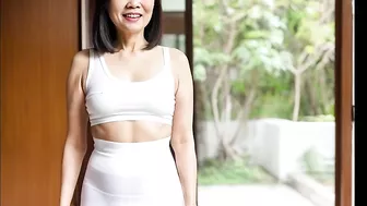 Thai Women Wearing White While Doing Yoga