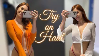 [4K] See-trough Transparent Clothes Try on Haul with Hanna