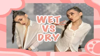 [4K] Transparent Clothing Dry vs. Wet Try on Haul