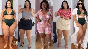 Glamorous model,curvy women????dress, romper,plus try on haul ????