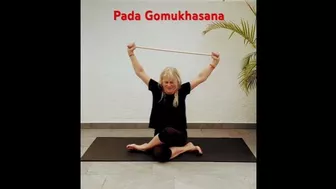 #yoga Pada Gomukhasana Leg Position of Cow Face Pose with Stick #yogaforbeginners #shortvideo #yogi