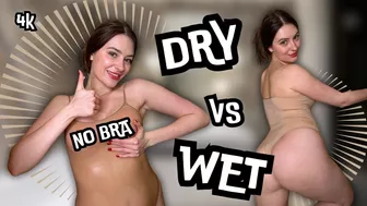 Sensational Showdown ???? [4K] Transparent Clothes Dry vs Wet ???? Try On Haul