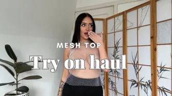 *SEE THROUGH* Mesh Top Try-on Haul | 4K