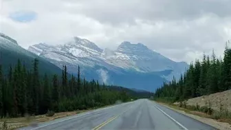 Scenic Drive in Snowy Rocky Mountains Alberta Canada travel - Episode 8