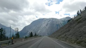 Scenic Drive in Snowy Rocky Mountains Alberta Canada travel - Episode 8