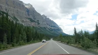 Scenic Drive in Snowy Rocky Mountains Alberta Canada travel - Episode 8