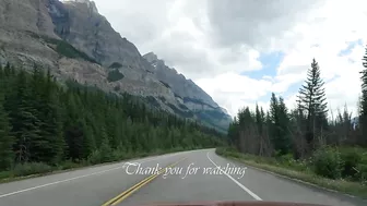 Scenic Drive in Snowy Rocky Mountains Alberta Canada travel - Episode 8