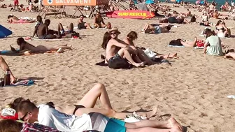 Summer beach walk, Central beaches of Barcelona