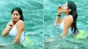 Janhvi Kapoor Swimmimg Video | Janhvi Kapoor Bikini Swim | Friday Poster