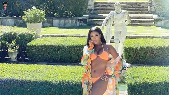 Porsha Williams Stuns In Bright Orange Bikini While Vacationing With Fiancé Simon Guobadia