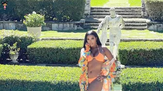 Porsha Williams Stuns In Bright Orange Bikini While Vacationing With Fiancé Simon Guobadia