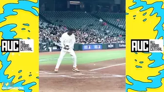 Travis Scott Runs Like An Anime Character After Hitting A Home Run At Celebrity Game