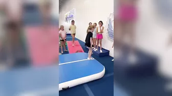 The last girl did 12 back handsprings!  #cheer #tumbling #challenge