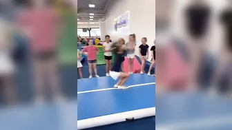 The last girl did 12 back handsprings!  #cheer #tumbling #challenge