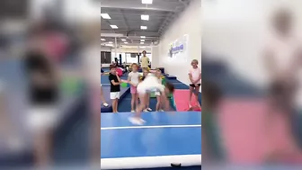 The last girl did 12 back handsprings!  #cheer #tumbling #challenge