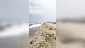 Dangerous Marina Beach Today - Sea Water Changes to Black Colour #FirstTime #Shorts #DanJrVlogs