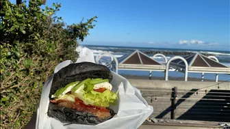 Beach burger in Hitachi,Ibaraki,Japan