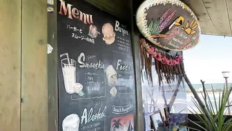 Beach burger in Hitachi,Ibaraki,Japan