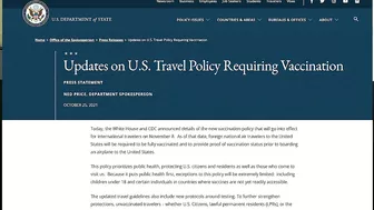 New Vaccination Requirements for Travel to the USA?