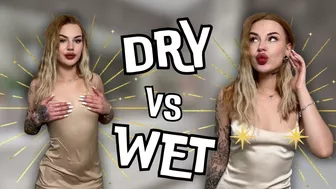 ????Shocking [4K]Transparent outfit Dry vs Wet Try on Haul 2024????????