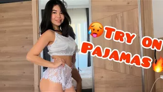 [4K] Try on Haul | Pajamas ❤️‍????