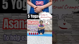 Yoga Poses to Help With Menstrual Cramps????#menstrualpain #yogaforpain #periods #reel #viral