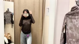 [4K] Try on Haul in a Mall | Sheer Clothes Try on (2024)