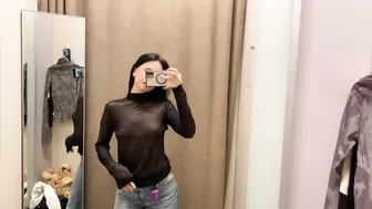 [4K] Try on Haul in a Mall | Sheer Clothes Try on (2024)