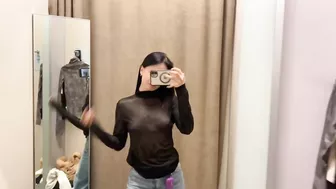 [4K] Try on Haul in a Mall | Sheer Clothes Try on (2024)