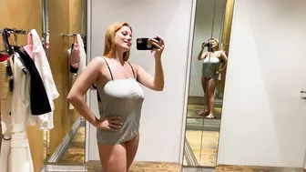 [4K] Transparent Dresses and See-through Lingerie Try on Haul