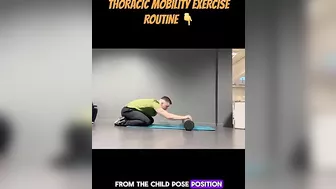 Thoracic Spine Mobility Routine You Must Try. #thoracicmobility #stretching #shorts #roundedshoulder