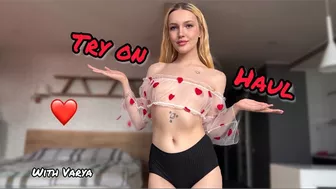 [VARYA FLOWER 4K FULL HD] Transparent lingerie Try on haul