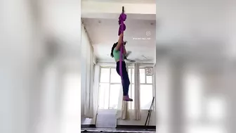 Yoga is not about self improvement, it's about self acceptance. #aerialyoga #yoga