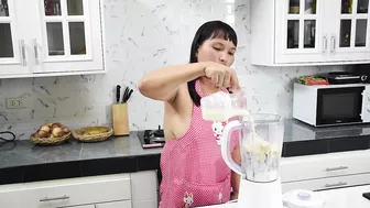 ✅Dragon Fruit and Banana Milkshake ???? Sexy Lingerie | Apron no bra ????