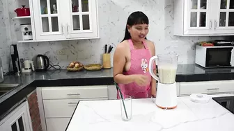 ✅Dragon Fruit and Banana Milkshake ???? Sexy Lingerie | Apron no bra ????